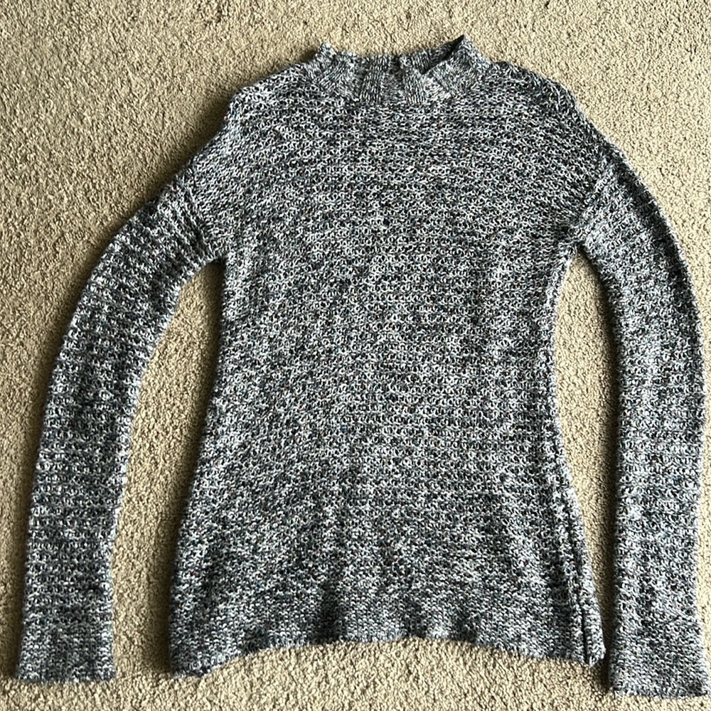 Grey Mockneck Long Sleeve Sweater